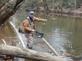 $ClarkCreek 11-2-2021008$ He had two nice brookies. Obviously stocked but in this stream what can you expect????